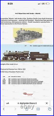 1950s/60s Vintage Rivarossi HO Scale 4-4-2 Steam Locomotive Tested Works
