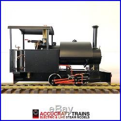 ACCUCRAFT 7/8ths SCALE (113.7), S78-3B BAGNALL 0-4-0ST BLACK, LIVE STEAM