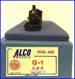 Alco Models Ho Scale Brass Rok-am S-132 N&w Nofolk & Western G-1 2-8-0 Cat S-132