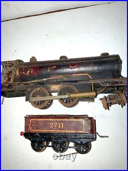 Antique Bowman Live Steam Engine O Scale #234 with Hornby Tender #2711
