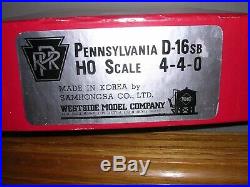 BRASS Westside P. R. R. D-16sb 4-4-0 Steam Loco Unpainted H. O. Scale 1/87