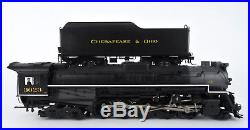BROADWAY LIMITED HO SCALE 5018 C&O T1 2-10-4 STEAM ENGINE & TENDER #3023 WithSOUND