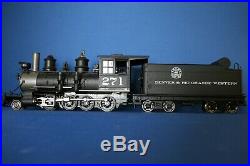 BROADWAY LIMITED IMPORTS D&RGW C-16 2-8-0 #271 in Black On30 Scale SOUND equip