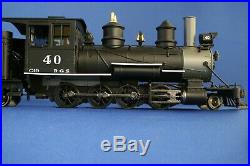 BROADWAY LIMITED IMPORTS RIO GRANDE SOUTHERN #40 2-8-0 in On30 Scale with SOUND