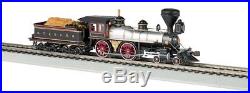 Bachmann 52704 HO Scale 4-4-0 American Steam DCC Sound Santa FE #91 withWood Load