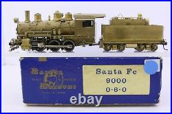 Balboa Brass HO Scale Santa Fe 0-6-0 Locomotive and Tender 9000