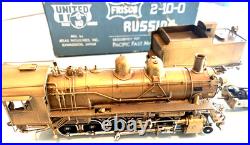 Brass Atlas, United Scale Models 2-10-0 Frisco Russian Unpainted Boxed