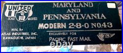Brass Atlas, United Scale, Pfm, Maryland & Pennsylvania Modern 2=8=0 #43 Boxed