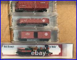 Disney Lilly Belle N Scale Steam Locomotive and Train Cars 4 Pc Set Lowell Smith