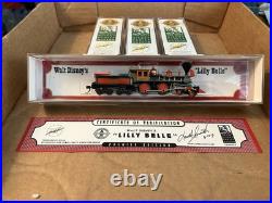 Disney Lilly Belle N Scale Steam Locomotive and Train Cars 4 Pc Set Lowell Smith