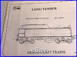 G Scale Aristo-craft 21404 Burlington Route 4-6-2 Steam & Long Tender-nib-g601