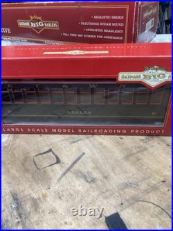 G Scale Bachman Big Haulers Engine Tender and Passenger Wagon With Track