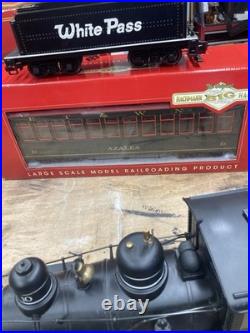 G Scale Bachman Big Haulers Engine Tender and Passenger Wagon With Track