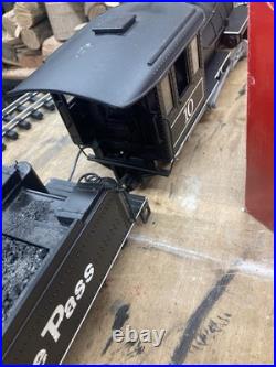 G Scale Bachman Big Haulers Engine Tender and Passenger Wagon With Track