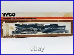 HO Scale TYCO 245-02 The Royal Blue 2-8-0 Steam Locomotive & Tender With Smoke