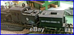 HO scale Deep River Logging steam engine with Tender RARE Vintage