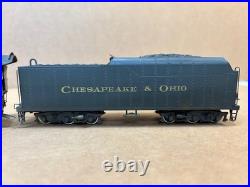 HO scale United C&O 2-8-4 steam brass locomotive
