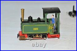 HOn30 Scale 0-4-0 Steam Locomotive with 5 Log Cars, 1 Dump Car Can run N Track