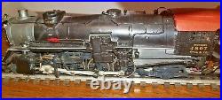 Heins O scale two rail brass Southern 2-8-2 steam loco and tender in good cond