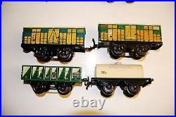 Hornby Hachette Scale 0 Sheet Metal Steam Etat +4 Passenger Cars +4 Freight Car