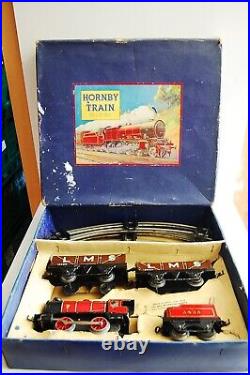 Hornby Train Meccano Scale 0 Train M 1 Lms Steam Locomotive 3435 +2 Freight Car