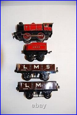 Hornby Train Meccano Scale 0 Train M 1 Lms Steam Locomotive 3435 +2 Freight Car