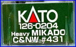 KATO USA 126-0204 Heavy Mikado C&NW #431 Steam Locomotive N Scale From JPN
