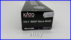 Kato 126-0312 GS-4 BNSF Black #4449 Steam Locomotive N Scale Boxed Read Descript