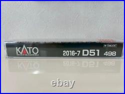 Kato 2016-7 JNR Steam Locomotive Type D51 498 N Scale from Japan Rare Used