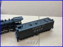 Ktm Brass Ho Scale Steam Locomotive 4-6-2 Atsf Santa Fe Black N. 3437 Nice