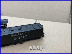Ktm Brass Ho Scale Steam Locomotive 4-6-2 Atsf Santa Fe Black N. 3437 Nice