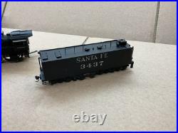 Ktm Brass Ho Scale Steam Locomotive 4-6-2 Atsf Santa Fe Black N. 3437 Nice