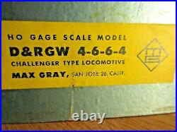 Ktm / Max Gray Ho Scale Brass D&rgw 4-6-6-4 Challenger Steam Locomotive & Tender