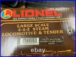 Lionel 8-85106 Large Scale 4-4-2 Chessie Steam Locomotive & Tender w orig box