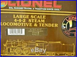 Lionel Large G Scale 4-4-2 Santa Fe Steam Locomotive & Tender EX+ in OB 6-85103