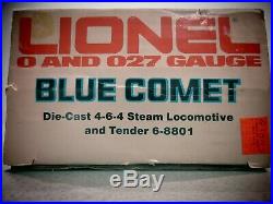 Lionel O Scale And O27 Gauge Blue Comet 4-6-4 Steam Engine and Tender 6-8801 OB