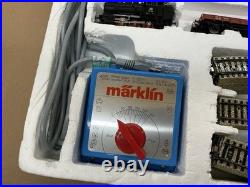 MARKLIN HO SCALE STARTER TRAIN SET WithSTEAM LOCOMOTIVE & WAGONS &TRACK SET S 2930