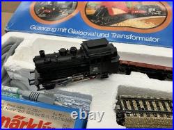 MARKLIN HO SCALE STARTER TRAIN SET WithSTEAM LOCOMOTIVE & WAGONS &TRACK SET S 2930
