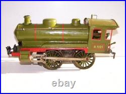 Märklin Scale 1 Tin Steam Locomotive R 1021 + Tender + Key Clockwork Defective