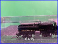 N scale bachmann spectrum steam locomotive c & o h-2-6-6-2 loco & tender 1439