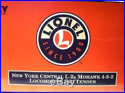 O-Scale Lionel New York Central L-2a Mohawk 4-8-2 Steam Loco and Tender 6-38053