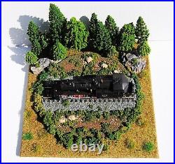 OO Gauge or 176 scale Railway Micro Diorama with Static Steam Locomotive