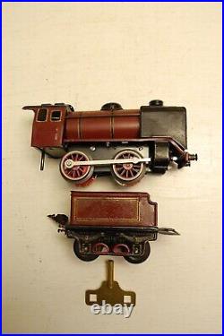Old Märklin Scale 0 Railway Uhrwerks Steam Locomotive+Tender R 959+ Key