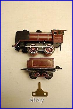 Old Märklin Scale 0 Railway Uhrwerks Steam Locomotive+Tender R 959+ Key