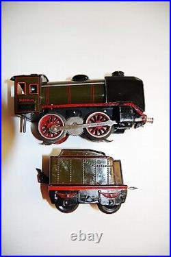 Old Märklin Scale 0 Tin Steam Locomotive R 12880 Electric 20 V+ Tender 889/0