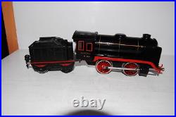 Old Märklin Scale 0 Tin Steam Locomotive R 910+ Tender 909 Clockwork Intact 29cm