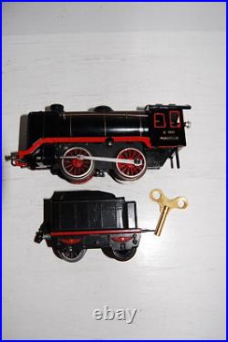 Old Märklin Scale 0 Tin Steam Locomotive R 910+ Tender 909 Clockwork Intact 29cm