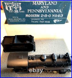 Oo/ Ho Brass Atlas, United Scale Models Maryland & Pennsylvania Modern 2-8-0 #43