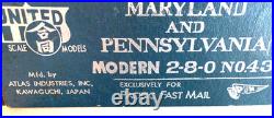 Oo/ Ho Brass Atlas, United Scale Models Maryland & Pennsylvania Modern 2-8-0 #43