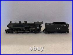 Overland Models HO Scale Monon'K-5a' 4-6-2 Steam Locomotive #443 (Post War) DC